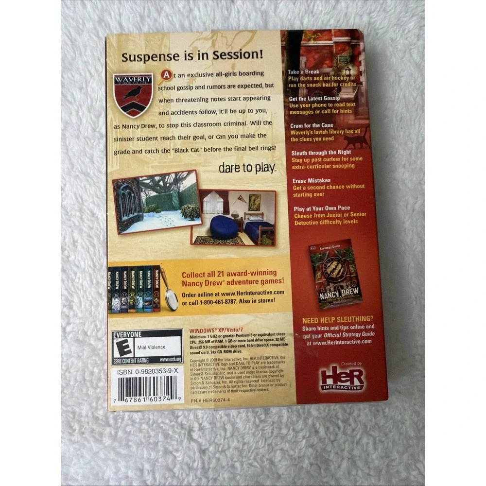 Nancy Drew Warnings At Waverly Academy 21 PC CD ROM NIP New Sealed Mystery 2009